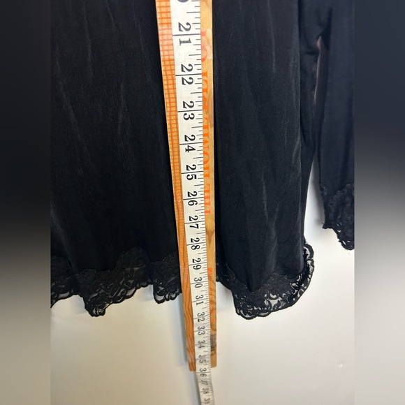 Coldwater Creek plus Size 2X Liquid FabricStretch Long Sleeve Blouse Witchy Goth - Picture 10 of 11